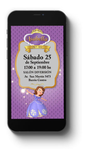 Animated Princess Sofia Personalized Video Invitation 2