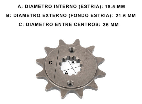 Piñon De Transmision Honda Xr-r 250 96-04 Creuso 1