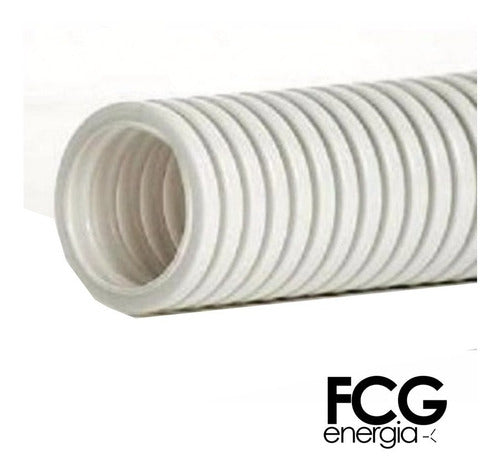 Genrod 20mm 3/4 Lightweight PVC Corrugated Tube X25mts 3