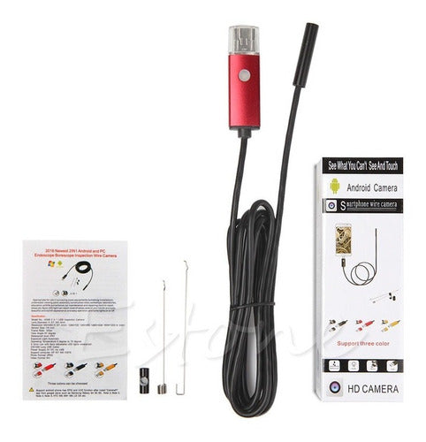 Boroscopio Endoscopio Usb 6led 10 Metros Otg Android 5.5 Mm 7