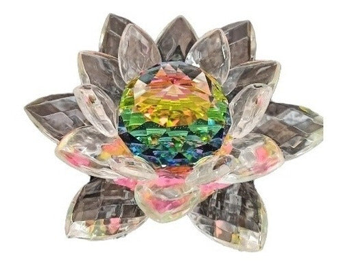 Loschi Carved Glass Lotus Flower in Gift Box - New 0