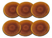 Rigolleau Set of 6 14cm Amber Flat Plates 0