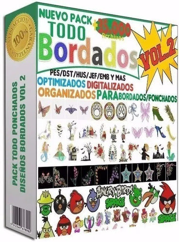 Mega Pack Matrices Para Bordados Vol1 Y Vol2 Ponchados 0