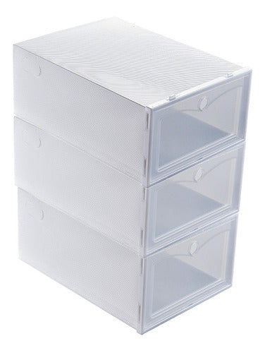 Garageimpo Shoe Organizer Boxes Set of 3 0