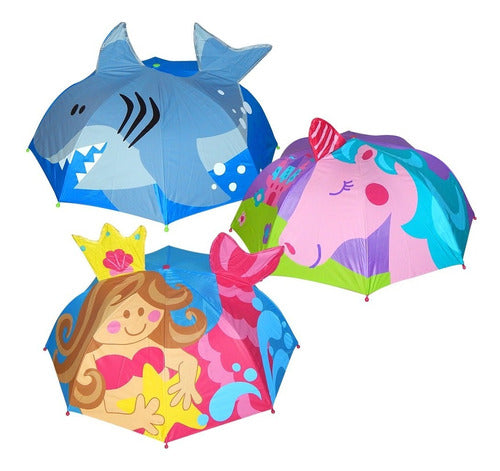 Colours Unicorn Shark Mermaid Child Umbrellas 2