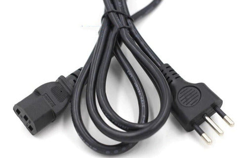 Generic Power Cable 3 In Line PC Computers Monitors Sources 2