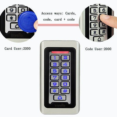 2x Waterproof Teclado Independiente Puerta Acceso/Home Entrad 2