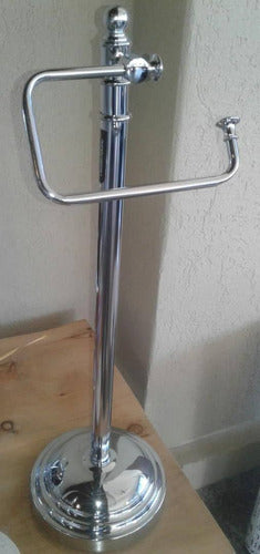 Free-Standing Toilet Paper Holder with Arm | Chrome 2