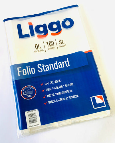 Folios Ofic Pp. 35 Mic Liggo Cristal Paq. X 100 Borde Blanco 0