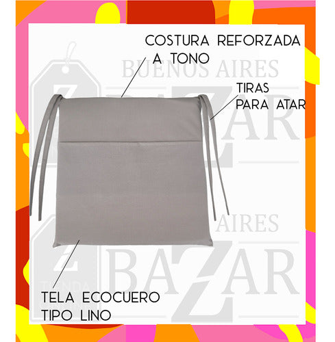 Buenos Aires Bazar Almohadón Para Silla Cubresillas 40x40 Cm 1