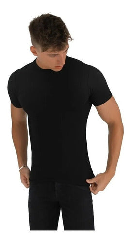Men's Fitted Elastane T-Shirt - Lisbon Model Pink 11