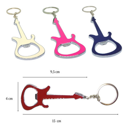 Nail Vinyl's Guitar Bottle Opener Keychain Pack of 12 - Rock Souvenirs 2