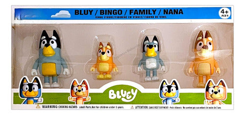 Juguetes Beburris Excelente Blíster De 4 Muñecos Bluey Perritos X4 0