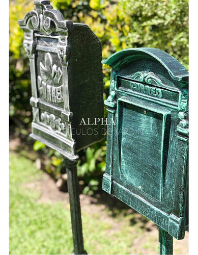Alpha Aluminum Dove Mailbox with Stand and Epoxy Paint 5