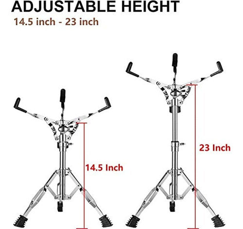 Lolunut Adjustable Drum Pad Stand with Stick Holder 4