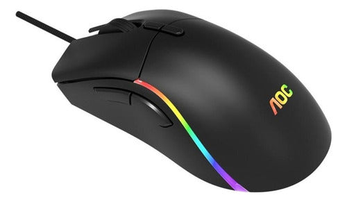 Mouse Gamer Pixart 3327 Rgb Gm310 Preto - Aoc 0