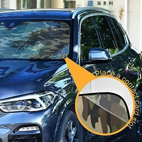 Parasol Para Auto Plegable Reflectivo Camuflaje Vde 140x70cm 4