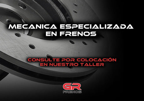 GR FRENOS Racing Brake Discs and Pads for Fiat Strada 1.4 Front 7