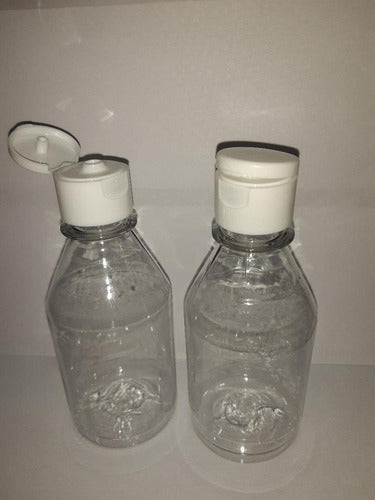 Pack of 10 Plastic Pet Bottles 250ml with Flip Top Lid 1