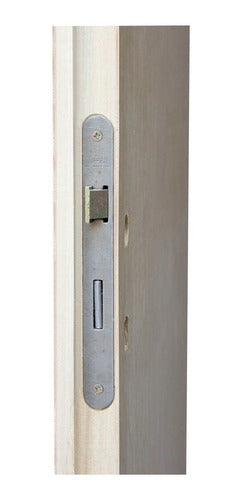 Tecnooeste Cedar Panel Door 80x200 with Metal Frame and Reinforced Hinges 1