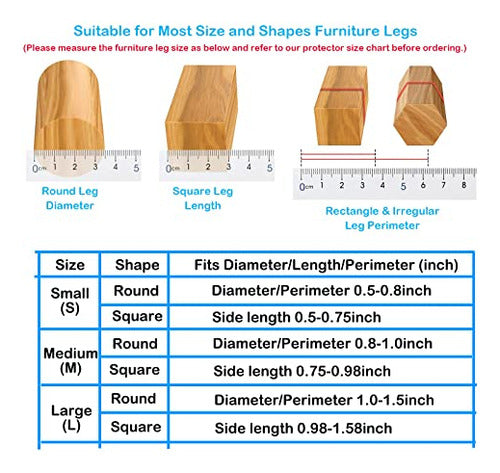 16-Pack Extra Small Chair Leg Floor Protectors for Hardwood Floors 1