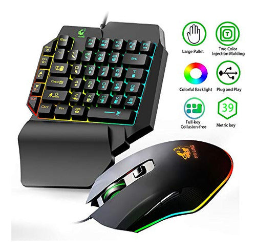 Felicon Gaming Mechanical Keyboard with One-Handed Retro Lighting 1