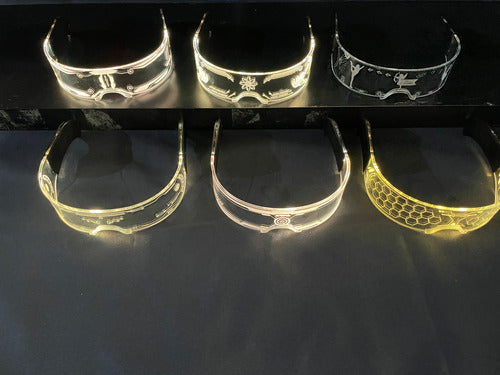 LED Robot Iron Anteojo Bright Glasses Premium Future Show X6 8