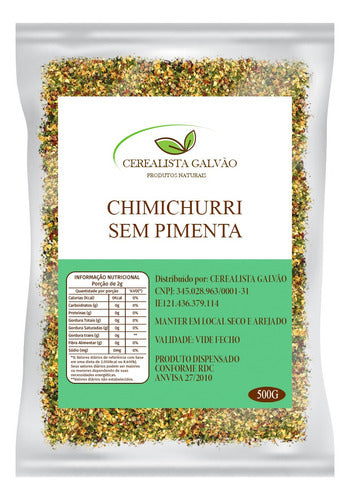 Chimichurri Sem Pimenta 1kg + Lemon Pepper 1kg Tempero 1