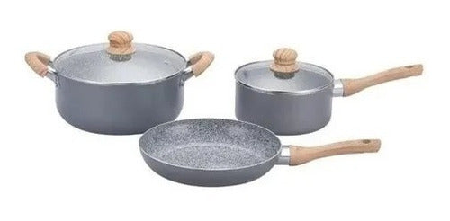 Hudson Non-Stick Granite Cookware Set 6pcs 1