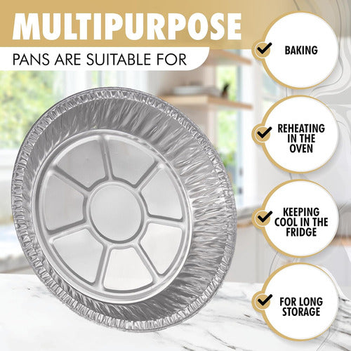 DOBI Pie Pan, Disposable Aluminum Leaf Plate 5