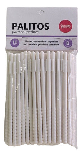 Parpen Palitos De Chupetín 10 Cm X 36 Cake Pop Transparentes Ppc10t 0