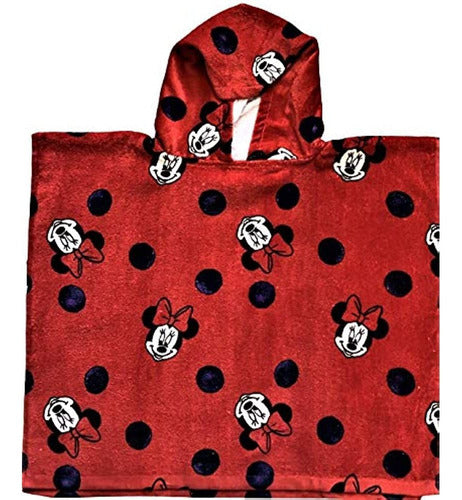 ~? Minnie Mouse Disney Girls Toalla De Playa/ponch Con Capuc 0