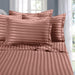 City Blanco 1 1/2 Plazas Striped Dobby Bed Sheets Set for Sommier 2
