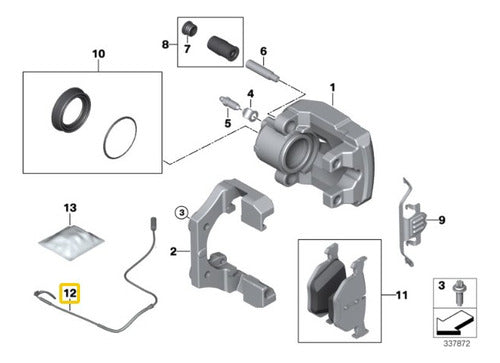 Sadeca Sensor De Freno Trasero Para Bmw X5 F15 X5 40dx N57z 1