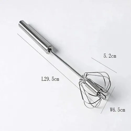 Barak Semi-Automatic 30 Cm Mechanical Whisk Stainless Steel 3