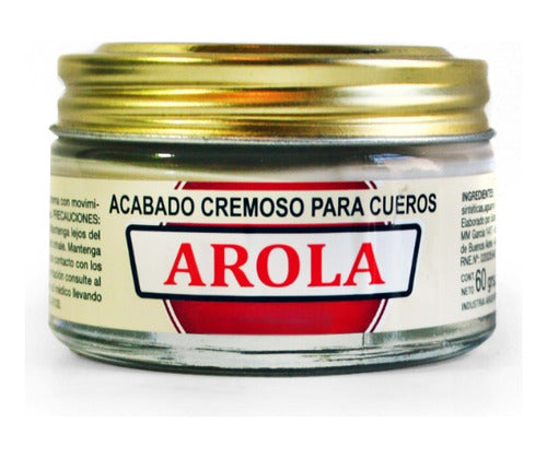 Crema Arola Cera Pomada Cuero Color Galletita Lata 60 Cc 0