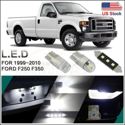 Kit De Interior Led Luces Paquete Blanco 10pcs Para 1999-201 1