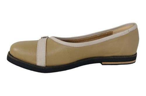 Loba Zapatos Classic Women's Ballerinas in Large Sizes Beige 5