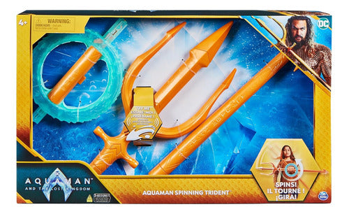 Aquaman Dc Tridente Giratorio Luces Y Sonidos - Spin Master 0