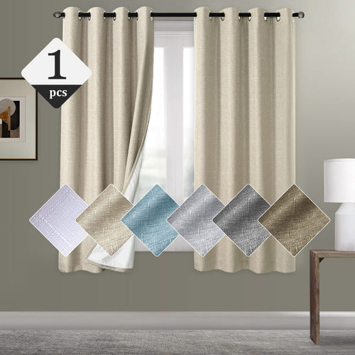 100% Blackout Shield Linen Curtains for Darkening the Room 1