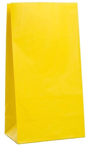 Bolsitas Papel Amarillo Fuerte X 10 U Souvenir Cumpleaños 0