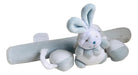 Kinderinos Plush Rabbit Crib Toy Rattle - Light Blue 3