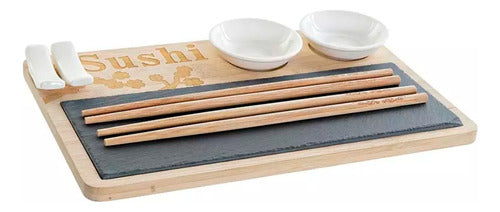 Pettish Bazar Set Sushi Ceramica Decorado 8 Piezas 0