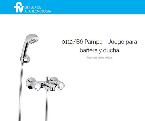 Griferia Fv 112/b6 Pampa Ducha Manual Exterior 1