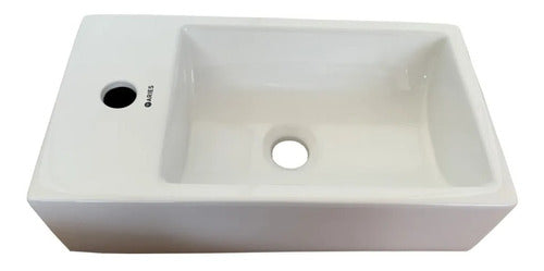 Rectangular Countertop Sink Porcelain 46x25.5x12.5 Aries AR2329 1