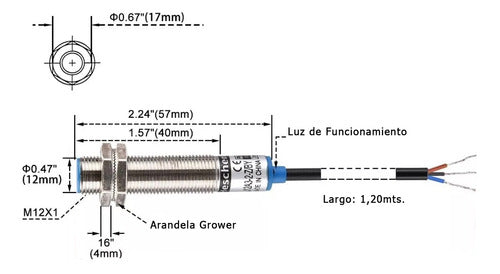 Ingeniería Gabriel Gomez Sensor Proximidad Inductivo Pnp 6v 12 24 36v Lj12a3-4-z/by 6