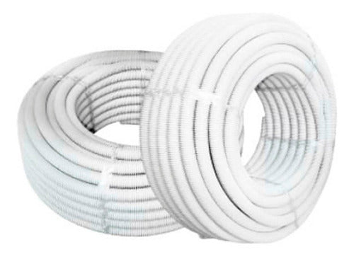 OVRA White Fireproof Corrugated Pipe K32 7/8 25mts 1