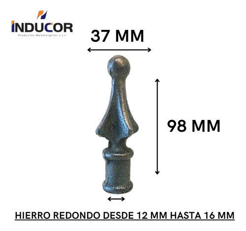 INDUCOR Aplique Nudo 1/2 Y 9/16 Simple Adorno Reja Punta 1