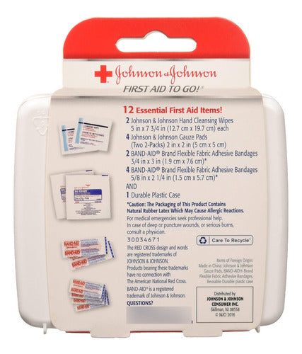 Johnson & Johnson First Aid Kit for Travel, 12 Items 1