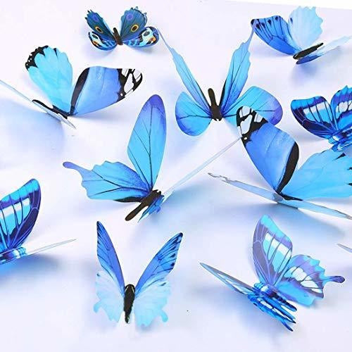 24 Calcomanías De Pared De Mariposa 3d Extraíble Pegatinas 0